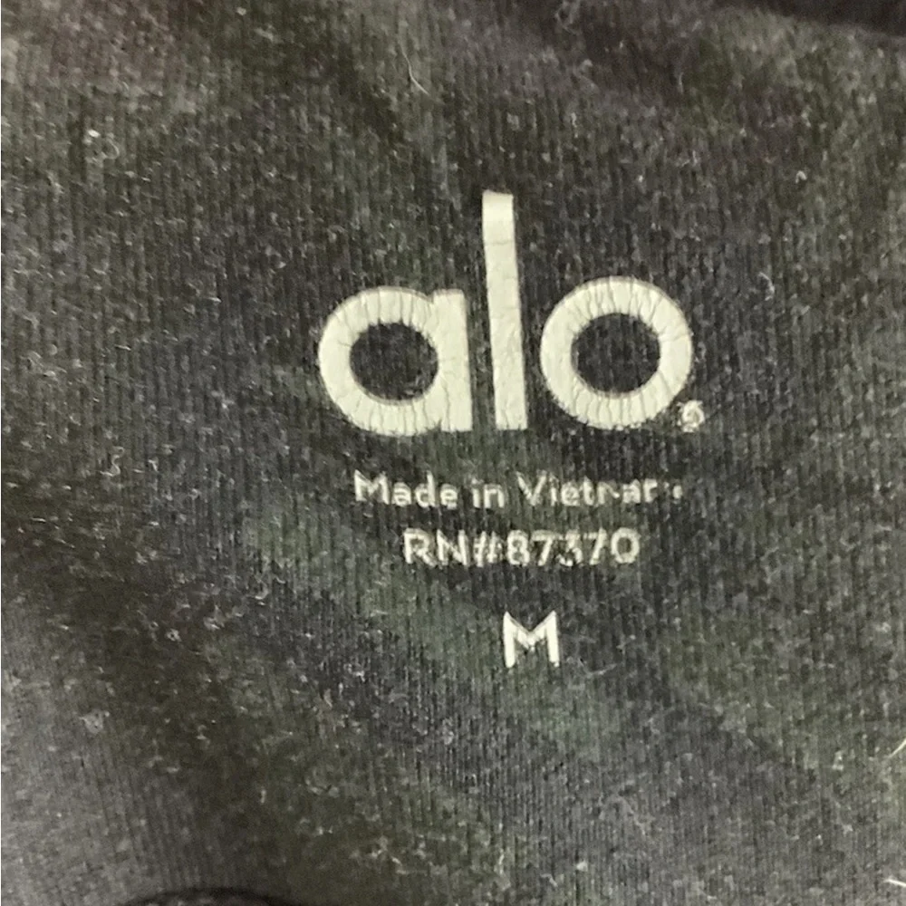 Alo Sz M Printed Leggings Green Full Length Yoga Workout Running Gym Pants - Picture 5 of 5